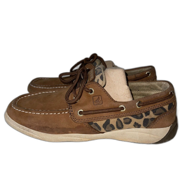 Girl's Cheetah Animal Print Sperry Size 4.5 - Picture 5 of 12